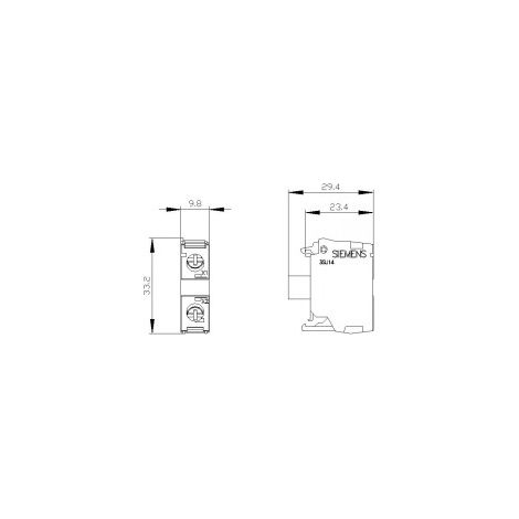 Module LED vert 24-240VAC/DC Siemens 3SU14011BH401AA0