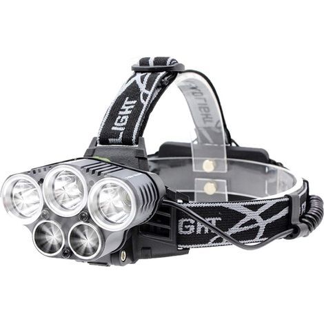 Linterna frontal LED recargable por USB con sensor de movimiento, 6 modos de iluminación, resistente al agua IPX4, con zoom y a prueba de agua para pesca, camping, senderismo y ciclismo (5 luces LED). (1/5)