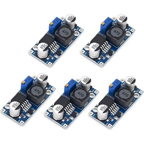 5 Pièce DC-DC Convertisseur Abaisseur, Buck Converter 3.2-40V à 1.25-35V, Modules Buck Step-Down 3A Haute Efficacité, Régulateurs de Tension Ajustables pour Projets Électroniques, Alimentation DIY (1/5)