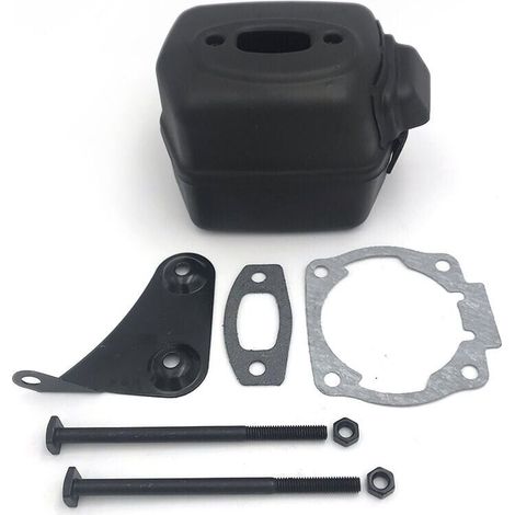 Silenziatore di scarico con bullone e guarnizione per motosega Husqvarna Husky 50 51 55 (1/2)