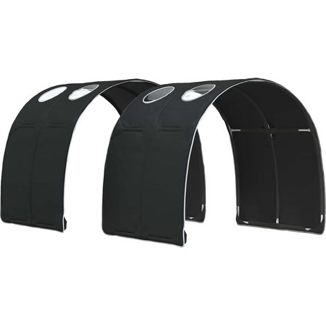 Maison Exclusive - Tunnel per Letto 2 pcs Nero 211 x 67.5 x 2 cm Poliestere