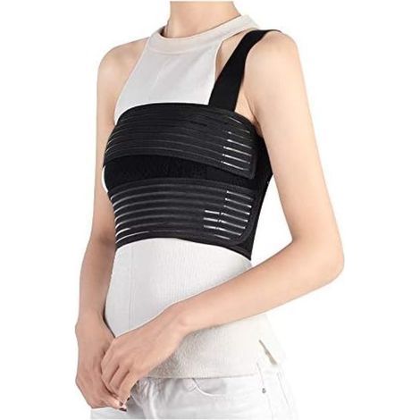 Broken Rib Brace, Rib Belt for Men and Women, Rib Cage Protector Wrap Rib Belt for Sore or Bruised Ribs Support, Broken Sternum (1/5)