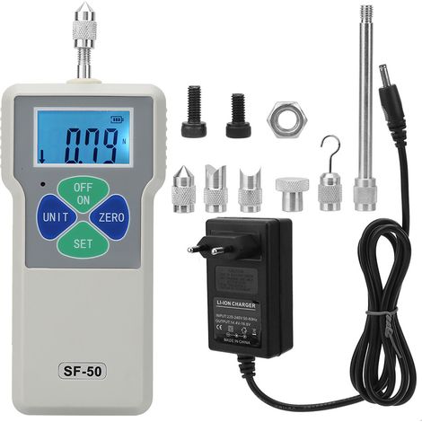 Tragbarer digitaler Dynamometer SF-50 – 50 N/5 kg/11 lb – EU-Stecker – 100–240 V (1/5)