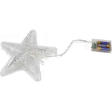 Sapin de Noël illuminé avec des lumières LED, étoile lumineuse pour décorer le sapin de Noël (1/5)