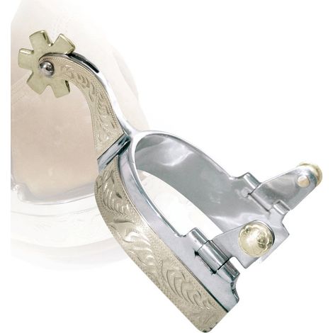Speroni in acciaio inox con riporti in alpacca e fascia da 14" rotella intercambiabile
