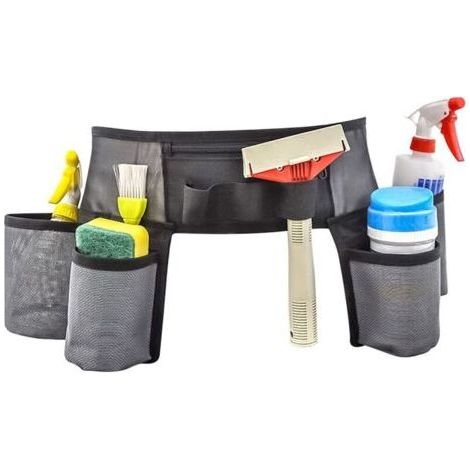 Leather Tool Belt, Cleaning Tool Belt, Adjustable Nylon Belt, Tool Apron, Professional Belt Bag, Household Tool Bag for Craftsmen, Carpenters, Electricians (1/5)