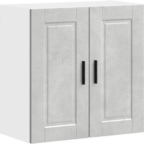 Kitchen Wall Cabinet Porto Concrete Grey Engineered Wood vidaXL