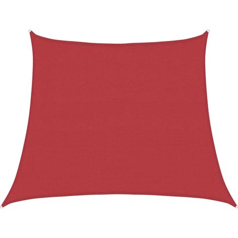 vidaXL Vela Parasole 160 g/m² Rossa 3/4x3 m in HDPE