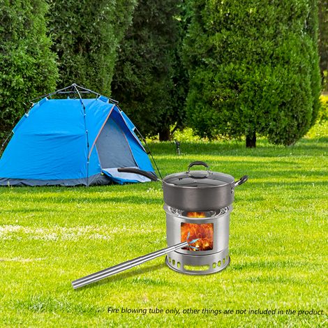 Tube de soufflage de feu, outil pliable d'extérieur, feu de camp (1/5)