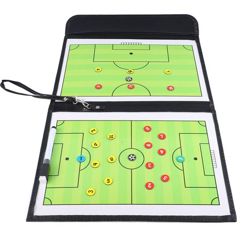 Tableau d'entraînement de football portable et pliable avec pièces magnétiques et marqueur pour les matchs (1/5)