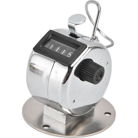 Compteur à 4 chiffres en ABS, acier inoxydable et verre, à clic manuel, pour écoles et casinos