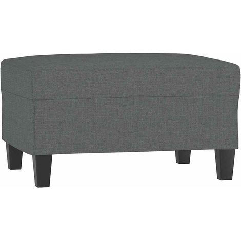 Reposapiés de tela gris oscuro 70x55x41 cm vidaXL