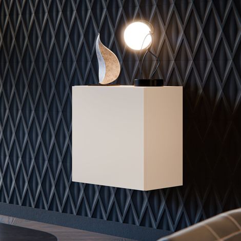 Mobile Pensile Sparone, un Ripiano, Modulabile, Apertura Push Pull, 49.9x50h cm Beige (1/4)