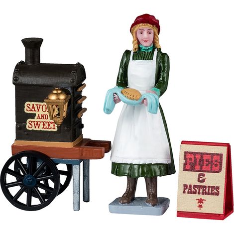 Personaggi per villaggio di Natale "Torte e pasticcini salati e dolci" in resina (1/2)