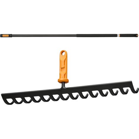 Cabezal de rastrillo metálico FISKARS ONECLICK de 14 dientes + mango 119-174cm (1/5)
