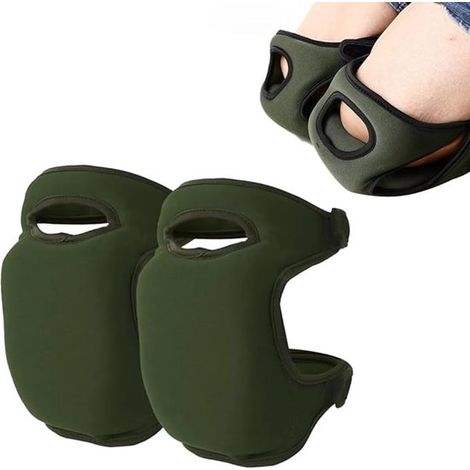 1 paio di ginocchiere regolabili in schiuma EVA verde (1/5)