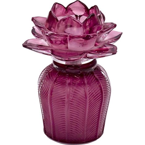 Linea Due Lume LED Fiore Loto Magenta 11,9 x 15 cm – Lampada Decorativa LED Elegante per Interni e Atmosfere Relax