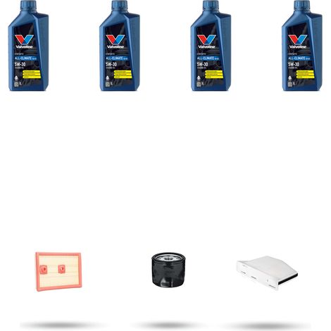 Kit tagliando 3 FILTRI e 4L OLIO compatibile con VW Tiguan I (5n) 1.4 TSI 110kw Dal 2015 (1/5)