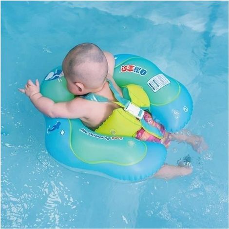 Bouée bébé flottante gonflable pour piscine PVC 0,25mm Confortable avec dossier Pour enfants jusqu'à 6 ans Couleur bleu (1/4)