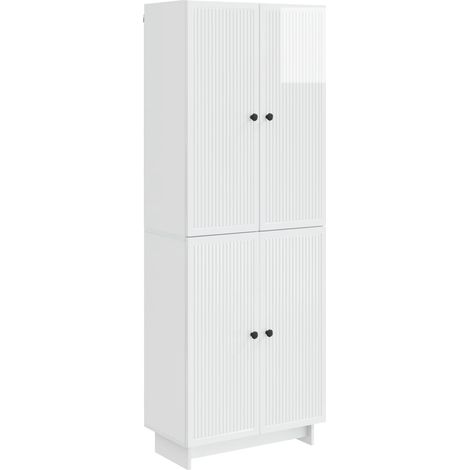 Schrankset 2 pcs Hochglanz Weiß 66 x 34,5 x 90 cm Holzwerkstoff vidaXL (1/5)