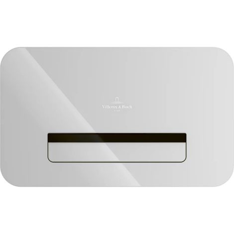 VILLEROY ET BOCH Placa de accionamiento para inodoro ViConnect 200M Proactive+ de cristal Blanco Brillo (1/5)