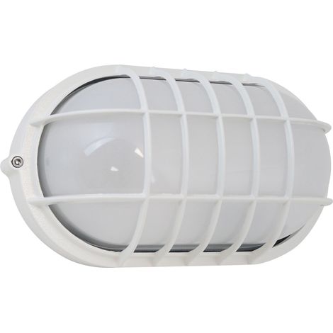 Aplique de pared IVER Oval Grid LED SMD AC 13 W 1790 lm 4000 K CRI80 IP65 Blanco (1/3)