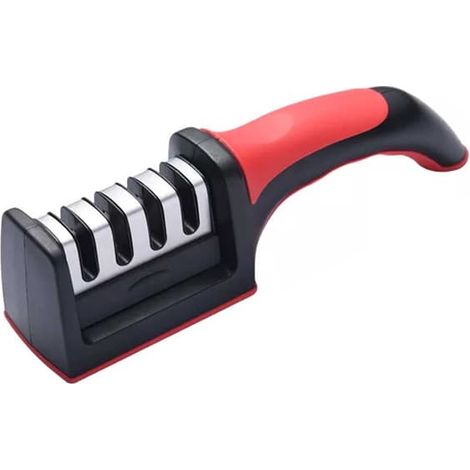Knife sharpener for Kitchen knives - 4pcs Sharpeners Multifunction black (1/5)