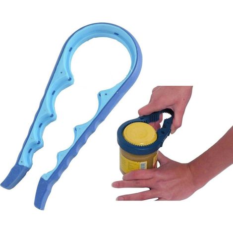 TrAdE Shop Traesio - Multi Opener Grip Apribarattolo Apribottiglia Universale Tutti I Tappi -