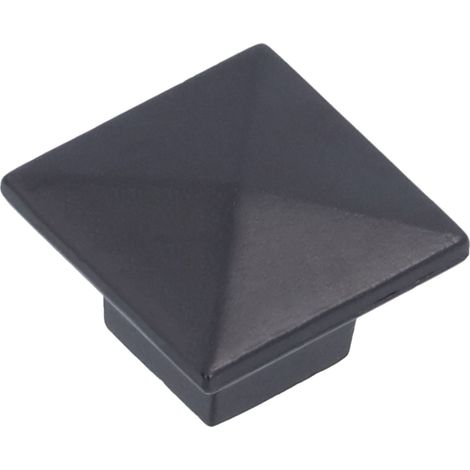 Poignée de meuble noire à un trou, en alliage de zinc, pour commode, armoire et meubles de maison. (1/5)
