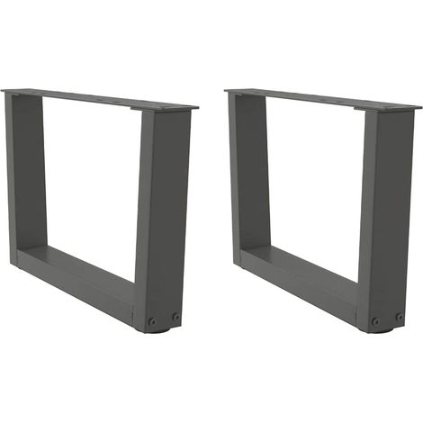 Couchtischbeine V-Form 2 Stück Anthrazit 50x(30-31,3) cm Stahl