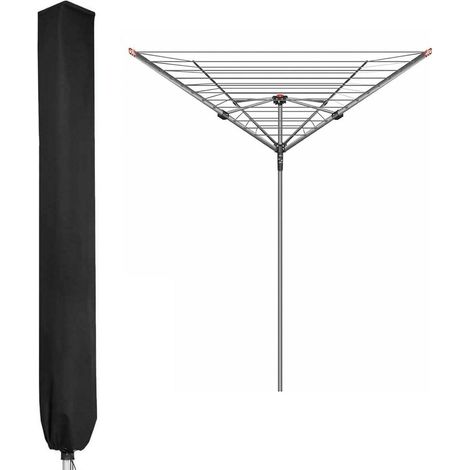 Schutzhülle Wäschespinne Ampelschirm wasserdicht Schwarz 16x16x180cm (1/5)