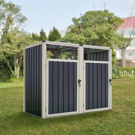 Deposito per Bidoni da Spazzatura 'Tarbek' Box per 2 Cassonetti da 240 L [pro.tec] (1/5)