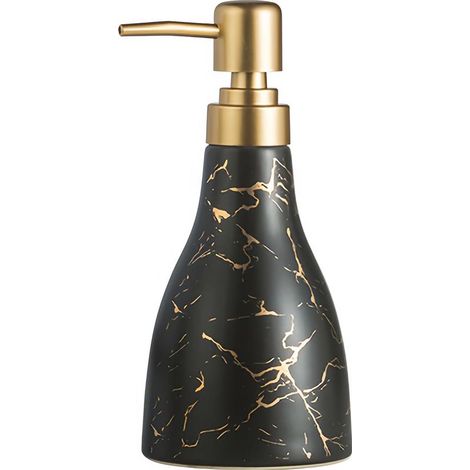 300ML Distributeur de savon en céramique avec pompe,distributeur de lotion rechargeable pour comptoir de salle de bain,évier de cuisine (1/5)