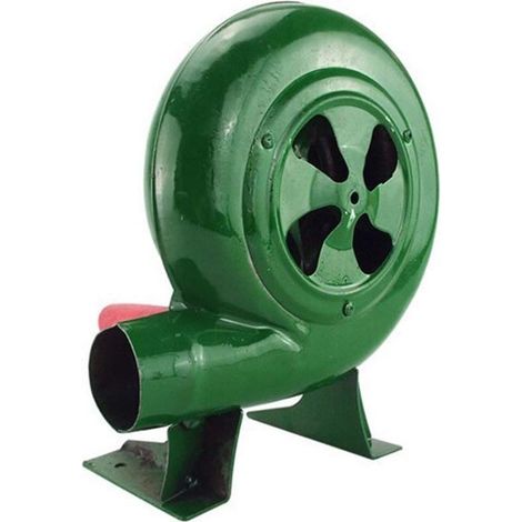 Ventilateur Barbecue - Manivelle Manuelle - Pour Charbon Bois Forge - 18 cm - Acier Galvanisé - 1 Pièce