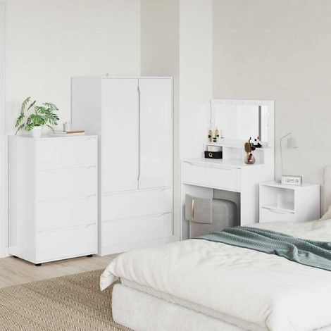 vidaXL Storage Cabinets High Gloss White 60 x 48 x 105 cm (1/5)