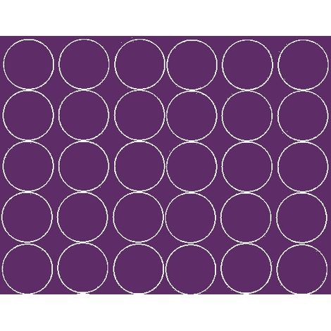 Autocollants ronds de 7 cm, 30 pastilles violettes brillantes