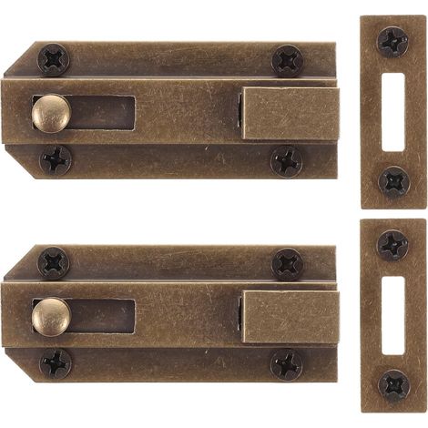 coulissant en laiton 6 cm 2 pièces loquets encastrés pour (1/5)