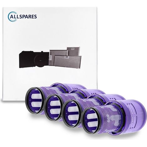 Filtro HEPA AllSpares (4 uds.) 970013-02 apto para aspiradoras Dyson V11 / V15