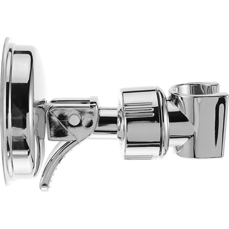Support mural pour pommeau de douche GANAZONO en acier inoxydable argenté avec porte-gobelets pour salle de bain (1/5)