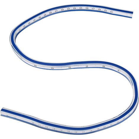 Outil de mesure de règle de courbe flexible pour dessiner des graphiques de peinture et la conception de vêtements (60 cm) (1/5)