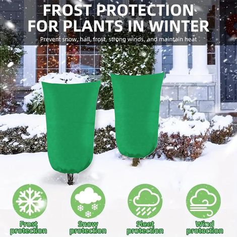 Telo antigelo, 5 pezzi (uso esterno) Telo invernale per alberi da frutto con cerniera e coulisse, adatto a temperature fredde, uso esterno, terrazze, giardini e alberi (1/4)