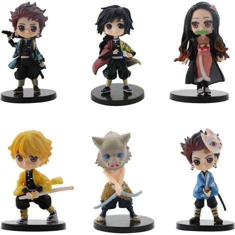 6 Pcs Japanese Anime Figures PVC Action Figure with Base Anime Collection Figurine Doll Toys Gift for Fans Children (1/5)