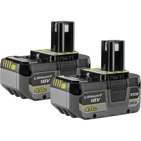 Ryobi ONE+ 4.0Ah Lithium+ Compact Battery Twin Pack 18V RB1840X RB18L40/2