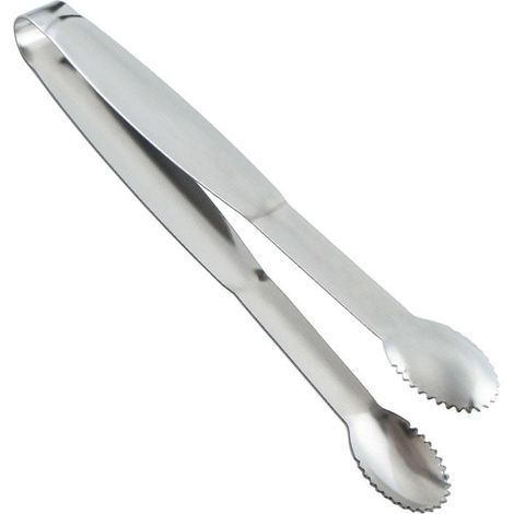 Lot de 2 mini pinces à thé, à glaçons et à sucre - Argenté (1/5)