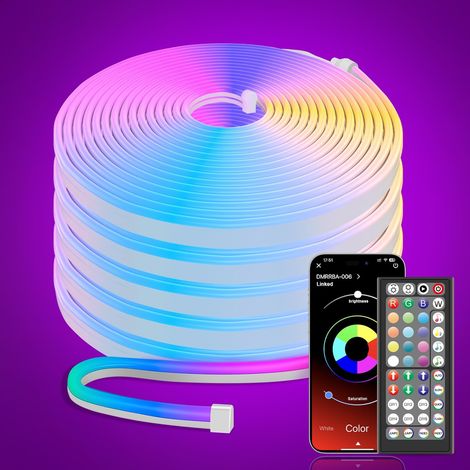 Ruban LED Néon 10M, DIY Bande LED avec APP/Télécommande, Synchronisation Musicale, Néon LED Chambre Gaming, Imperméable, pour Intérieur, Extérieur, Decoration Chambre (1/5)