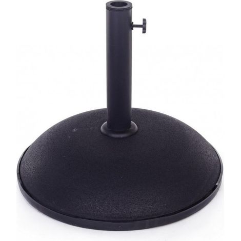 Base in cemento "Barry" per ombrellone a palo centrale, appoggio in resina -Nero / 35 kg (1/4)