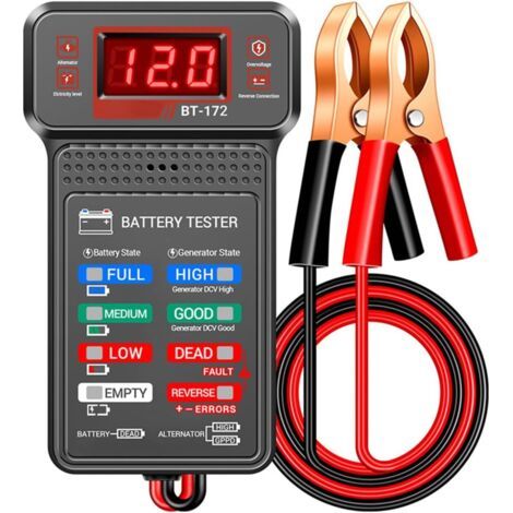 Testeur Tension Batterie BT172 Dispositif Mesure Pour L'entretien Courant Du Véhicule Dépannage Center Service Pour Automobilistes (1/4)