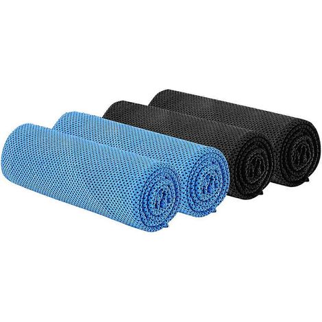 Serviettes rafraîchissantes, paquet de 4 (40 x 12 pouces), serviettes rafraîchissantes pour le cou et le visage. (1/5)