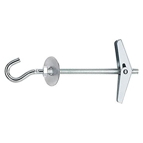 Caja de 50 - Anclaje de bisagra para fijación en techo en materiales huecos - Gancho - Zincado M4 (1/10)