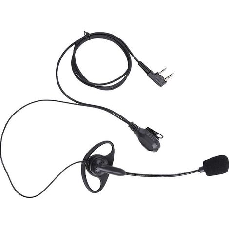 Écouteur interphone en forme de D à 2 broches pour talkie-walkie Kenwood (1/5)